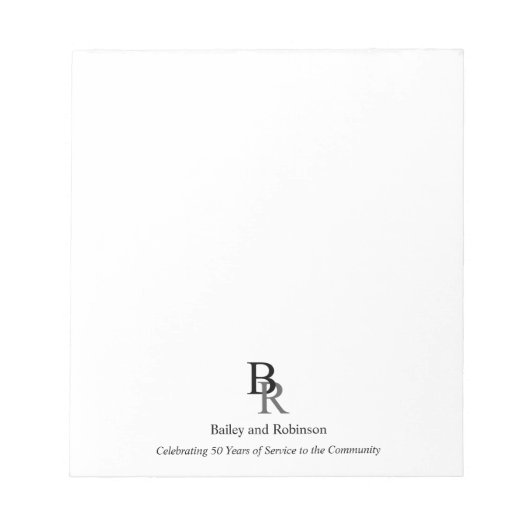 Professioneel eenvoudig uw Logo-bedrijf Notitieblok (Voorkant)