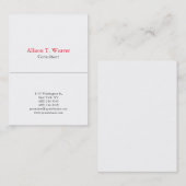 Professioneel, eenvoudig, verticaal, uniek wit visitekaartje (Voorkant / Achterkant)