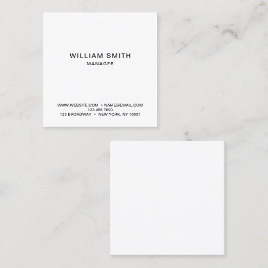 Professioneel, eenvoudig Visitekaartje (Voorkant / Achterkant)