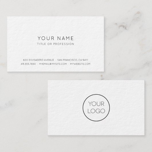 Professioneel, eenvoudig Visitekaartje (Voorkant / Achterkant)