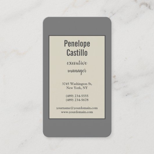 Professioneel, eenvoudig visitekaartje (Voorkant)