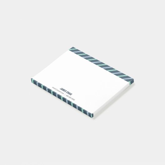 Professioneel eenvoudig voor hem: Schone Masculine Post-it® Notes (Schuin)