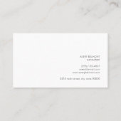 Professioneel, eenvoudig wit minimalistisch visitekaartje (Achterkant)