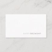 Professioneel, eenvoudig wit minimalistisch visitekaartje (Voorkant)