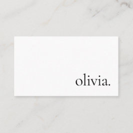 Professioneel, eenvoudig wit minimalistisch visitekaartje