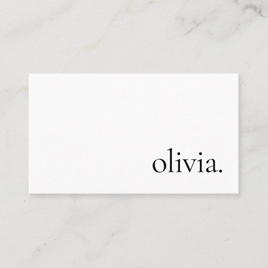 Professioneel, eenvoudig wit minimalistisch visitekaartje (Voorkant)