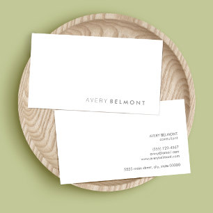 Professioneel, eenvoudig wit minimalistisch visitekaartje