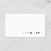 Professioneel, eenvoudig wit minimalistisch visitekaartje (Voorkant)