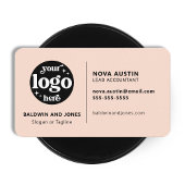 Professioneel eenvoudig wit modern design met Logo Visitekaartje