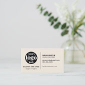 Professioneel eenvoudig wit modern design met Logo Visitekaartje (Staand voorkant)