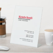 Professioneel, eenvoudig wit, modern reclamebord met voetstuk (Insitu)