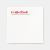 Professioneel, eenvoudig wit, modern servet (Voorkant)