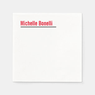 Professioneel, eenvoudig wit, modern servet