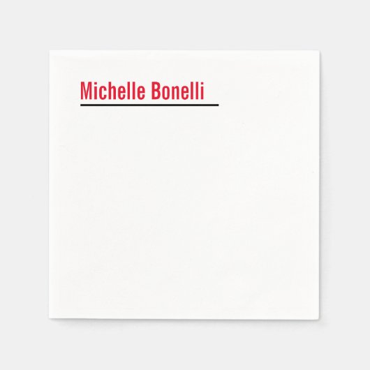 Professioneel, eenvoudig wit, modern servet (Voorkant)