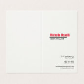 Professioneel, eenvoudig wit, modern visitekaartje (Buitenkant ongevouwen)