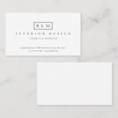 Professioneel, eenvoudig wit Visitekaartje (Voorkant / Achterkant)