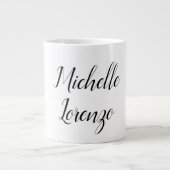 Professioneel, eenvoudig zwart-wit grote koffiekop (Voorkant)