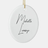 Professioneel, eenvoudig zwart-wit keramisch ornament (Rechts)