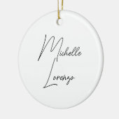 Professioneel, eenvoudig zwart-wit keramisch ornament (Links)