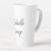Professioneel, eenvoudig zwart-wit latte mok (Rechterhoek)