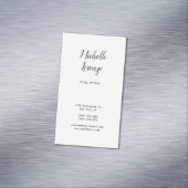 Professioneel, eenvoudig zwart-wit magnetisch visitekaartje (Voorbeeld)