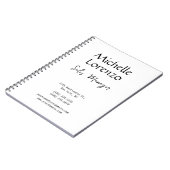 Professioneel, eenvoudig zwart-wit notitieboek (Linkerzijde)