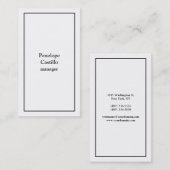 Professioneel, eenvoudig zwart-wit visitekaartje (Voorkant / Achterkant)