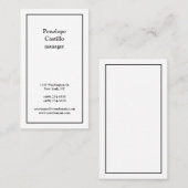 Professioneel, eenvoudig zwart-wit visitekaartje (Voorkant / Achterkant)