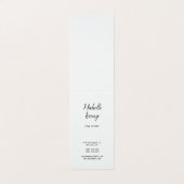 Professioneel, eenvoudig zwart-wit visitekaartje (Buitenkant ongevouwen)