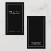 Professioneel, eenvoudig zwart-wit visitekaartje (Voorkant / Achterkant)