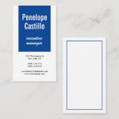 Professioneel, eenvoudig zwart wit visitekaartje (Voorkant / Achterkant)