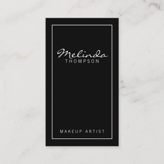 Professioneel, eenvoudig zwart-wit visitekaartje (Voorkant)