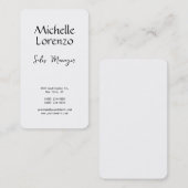 Professioneel, eenvoudig zwart-wit visitekaartje (Voorkant / Achterkant)