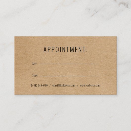 Professioneel Eenvoudige Afspraakherinneringskaart Afsprakenkaartje (Voorkant)