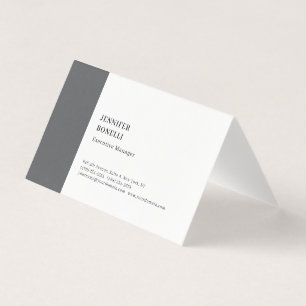 Professioneel effen minimalistisch modern grijs wi visitekaartje