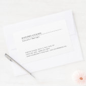 Professioneel effen minimalistisch modern mat papi rechthoekige sticker (Envelop)