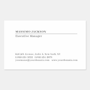 Professioneel effen minimalistisch modern mat papi rechthoekige sticker