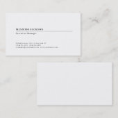 Professioneel effen minimalistisch modern mat papi visitekaartje (Voorkant / Achterkant)
