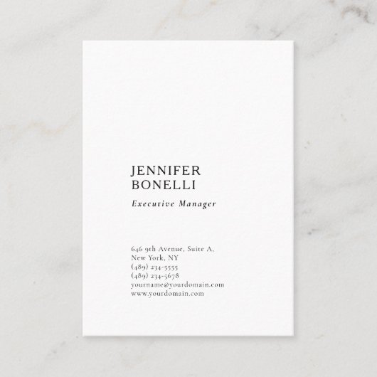 Professioneel effen minimalistisch modern trendy visitekaartje (Voorkant)
