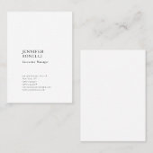 Professioneel effen minimalistisch modern trendy visitekaartje (Voorkant / Achterkant)
