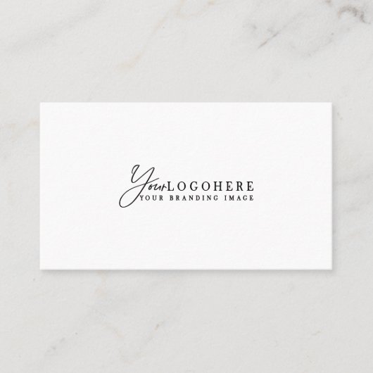 Professioneel Eigen Logo Script Naam QR Code Visitekaartje (Voorkant)