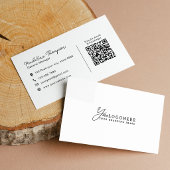 Professioneel Eigen Logo Script Naam QR Code Visitekaartje