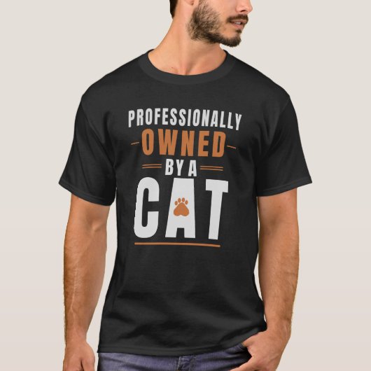Professioneel Eigendom Van Een Kat Fun Kat Liefheb T-shirt (Voorkant)