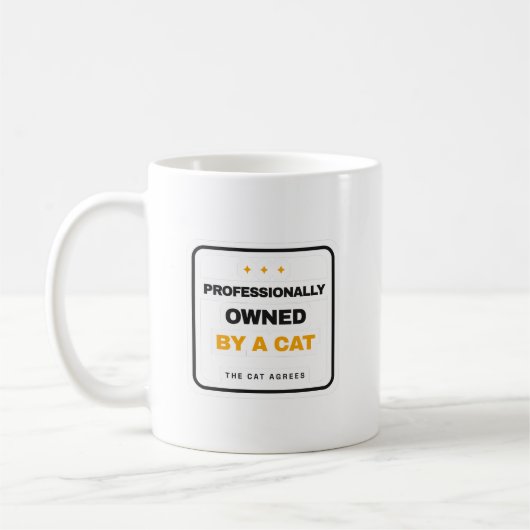 Professioneel Eigendom Van Een Kat Fun Mug Koffiemok (Links)