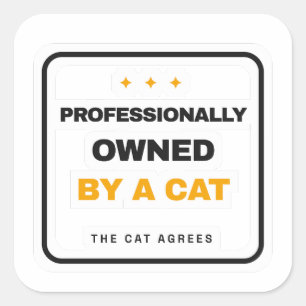 Professioneel Eigendom Van Een Kat Funny Sticker