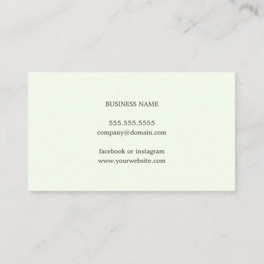 Professioneel elastisch voedingsdieet Gezondheid Visitekaartje (Achterkant)