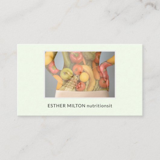 Professioneel elastisch voedingsdieet Gezondheid Visitekaartje (Voorkant)