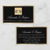 Professioneel, elastisch, zwart visitekaartje (Voorkant / Achterkant)