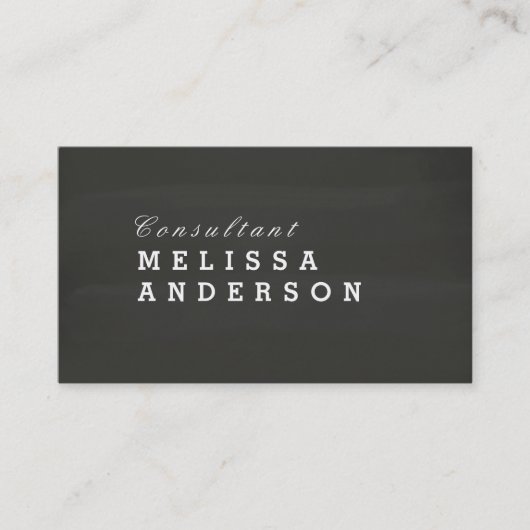 Professioneel elegant Blackboard Visitekaartje (Voorkant)