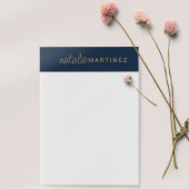 Professioneel Elegant Blauw Goud Gepersonaliseerd Post-it® Notes